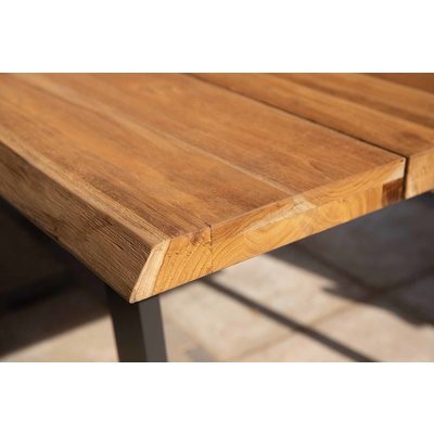 Gartentisch Borneo - Teak / Aluminium - L240 x B100 cm - Exotan