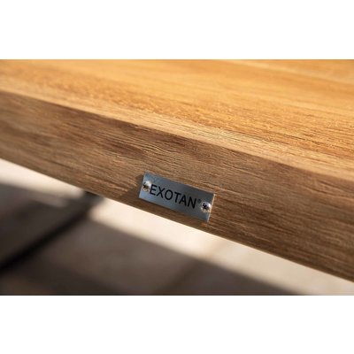 Gartentisch Borneo - Teak / Aluminium - L240 x B100 cm - Exotan