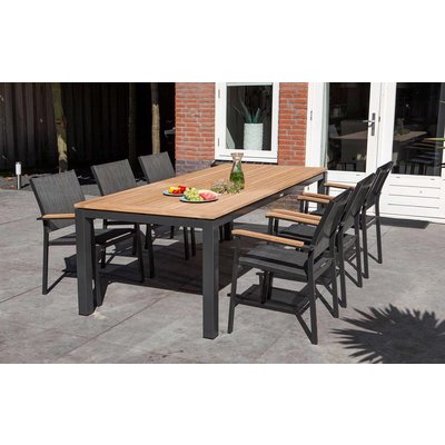 Gartentisch Memphis - Teak / Aluminium - L170 x B100 cm - Exotan