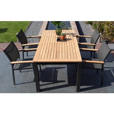 Gartentisch Memphis - Teak / Aluminium - L170 x B100 cm - Exotan