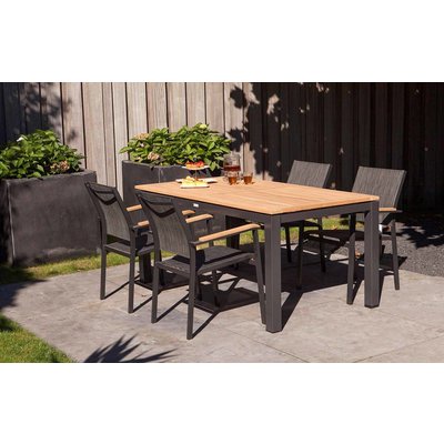 Gartentisch Memphis - Teak / Aluminium - L170 x B100 cm - Exotan