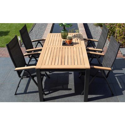 Gartentisch Memphis - Teak / Aluminium - L170 x B100 cm - Exotan