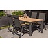 Memphis verstellbarer Dining Gartenstuhl - Grau / Anthrazit - Exotan