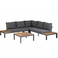 Loungeset 'La Vida' Eucalyptus - Antraciet aluminium - Inclusief kussens - Exotan