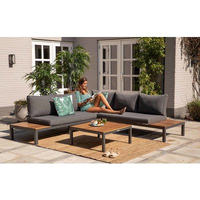 Loungeset 'La Vida' Eucalyptus - Antraciet aluminium - Inclusief kussens - Exotan