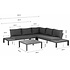 Exotan Lounge-Set 'La Vida' - Anthrazit Aluminium - Inklusive Kissen - Exotan