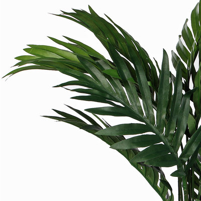 Kunstplant Palm Areca Groen - H 45cm - Keramiek sierpot - Mica Decorations