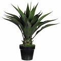 Kunstplant Agave Groen - H 60cm - Kunststof sierpot - Mica Decorations