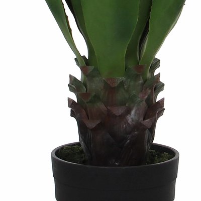 Künstliche Pflanze Agave Grün - H 80cm - Kunststoff Ziertopf - Mica Decorations