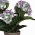 2 stuks - Kunstplant Hortensia Blauw - H 40cm - Keramiek sierpot - Mica Decorations