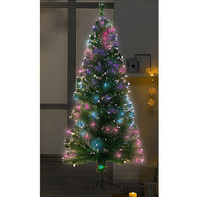 LUCA Lighting - Greenwood Künstlicher Weihnachtsbaum - Glasfaser mit mehrfarbiger Beleuchtung