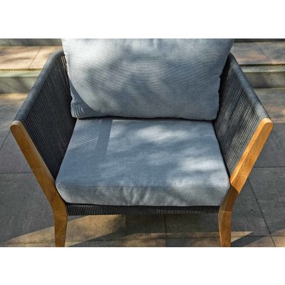 Loungesofa 'San Remo' - Aluminium, Rope en Teak - Inclusief kussens - Exotan