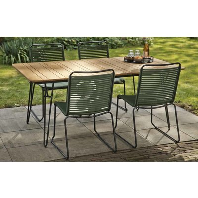 Ripp Luxus Dining Gartenstuhl - Grün - Exotan