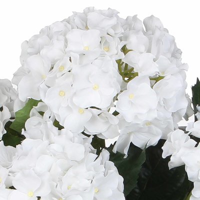 Mica Decorations Kunstplant Hortensia Wit - H 45cm - Terra sierpot - Mica Decorations