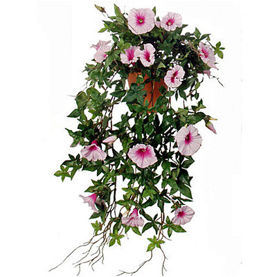 Mica Decorations Kunstplant Petunia Roze - L 50cm - Terra sierpot - Mica Decorations