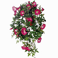 Mica Decorations Kunstplant Petunia Donkerroze - L 50cm - Terra sierpot - Mica Decorations