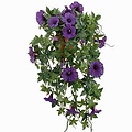 Mica Decorations Kunstplant Petunia Donkerpaars - L 50cm - Terra sierpot - Mica Decorations