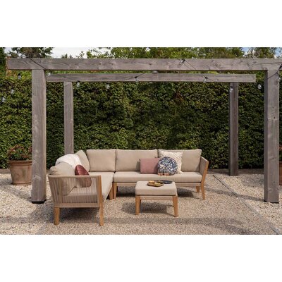 Lounge-Set 'San Remo' Natural - Aluminium Rope und Teak - Inklusive Kissen - Exotan