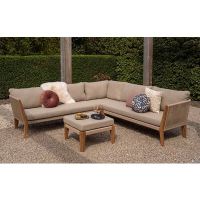 Lounge-Set 'San Remo' Natural - Aluminium Rope und Teak - Inklusive Kissen - Exotan