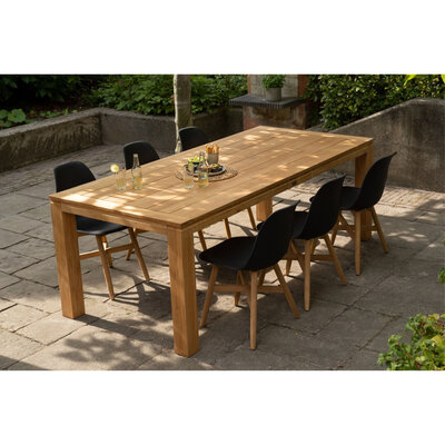 Lotus luxe dining tuinstoel - Zwart - Exotan