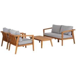 Loungeset 'Lucca' - Teakhout - Inclusief kussens - WOOOD / Exotan
