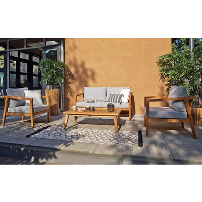 Loungeset 'Lucca' -Teakhout - Inclusief kussens - Exotan