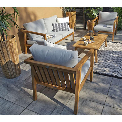 Loungeset 'Lucca' -Teakhout - Inclusief kussens - Exotan