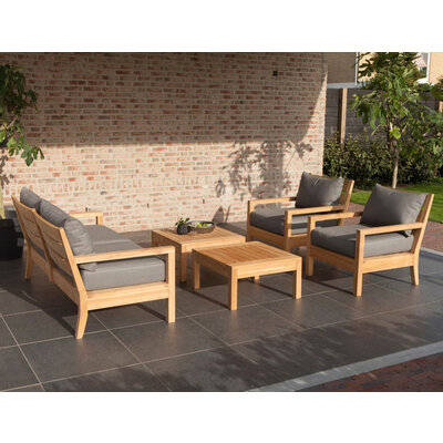 Lounge hocker 'St. Peter' - Teakhout - Inclusief kussens - Exotan