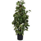 Kunstplant Scindapsus Groen - H 110cm - Kunststof sierpot - Mica Decorations