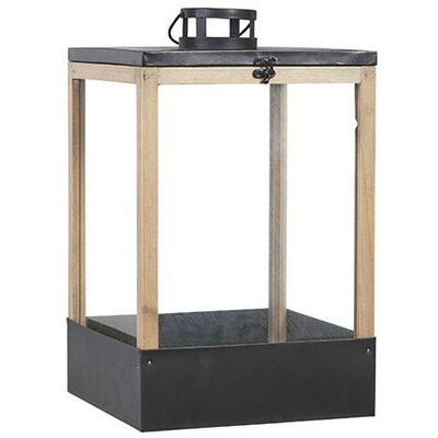 Lantaarn Halton - Zwart metaal - H 42cm - Mica Decorations