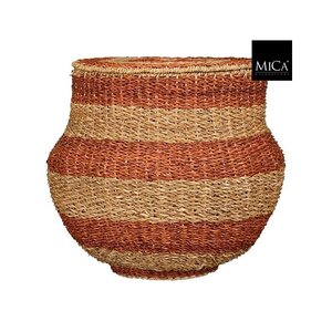 Tacoma Mand - H48 - Jute - Oranje - Mica Decorations