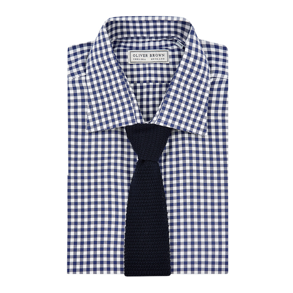 gingham shirt and tie