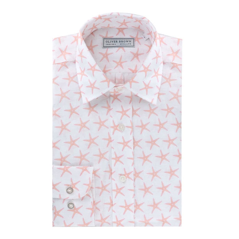 Starfish Linen Shirt - Pink