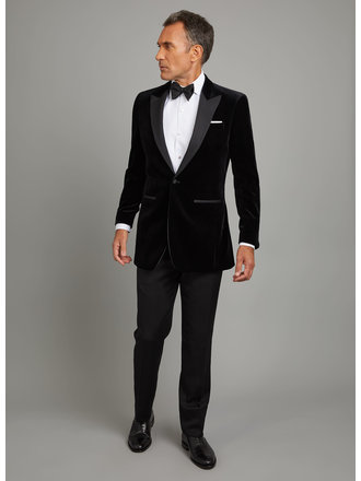 black suede dinner jacket