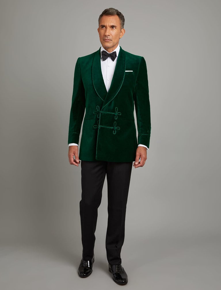 Oliver Brown Caversham Smoking Jacket - Green - Oliver Brown