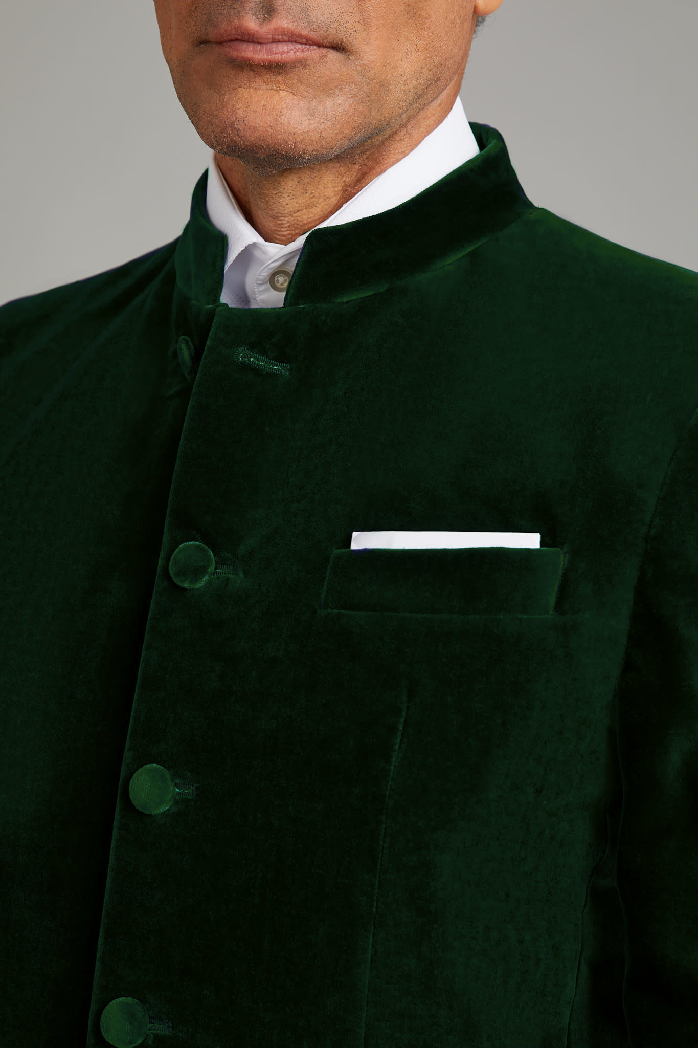 green smoking jacket