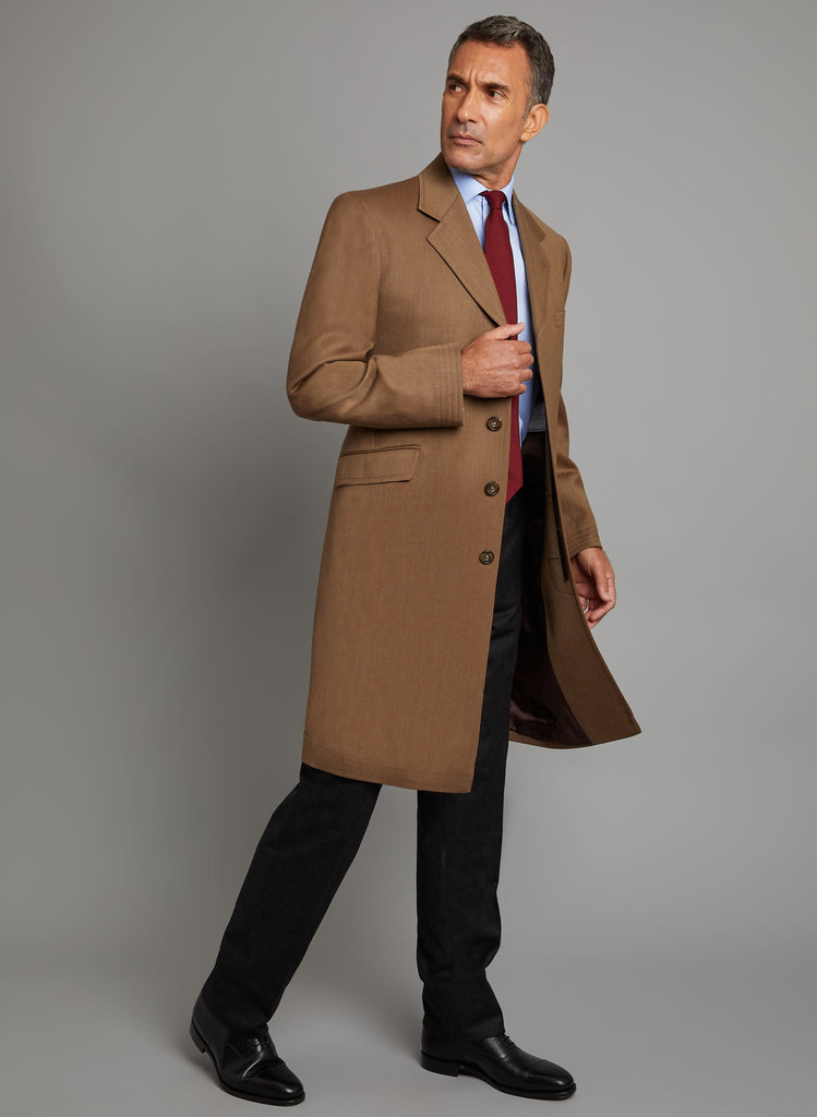 Covert Coat, Covert Collar - Brown