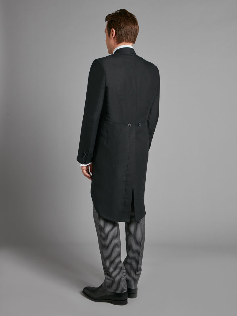 black linen coat