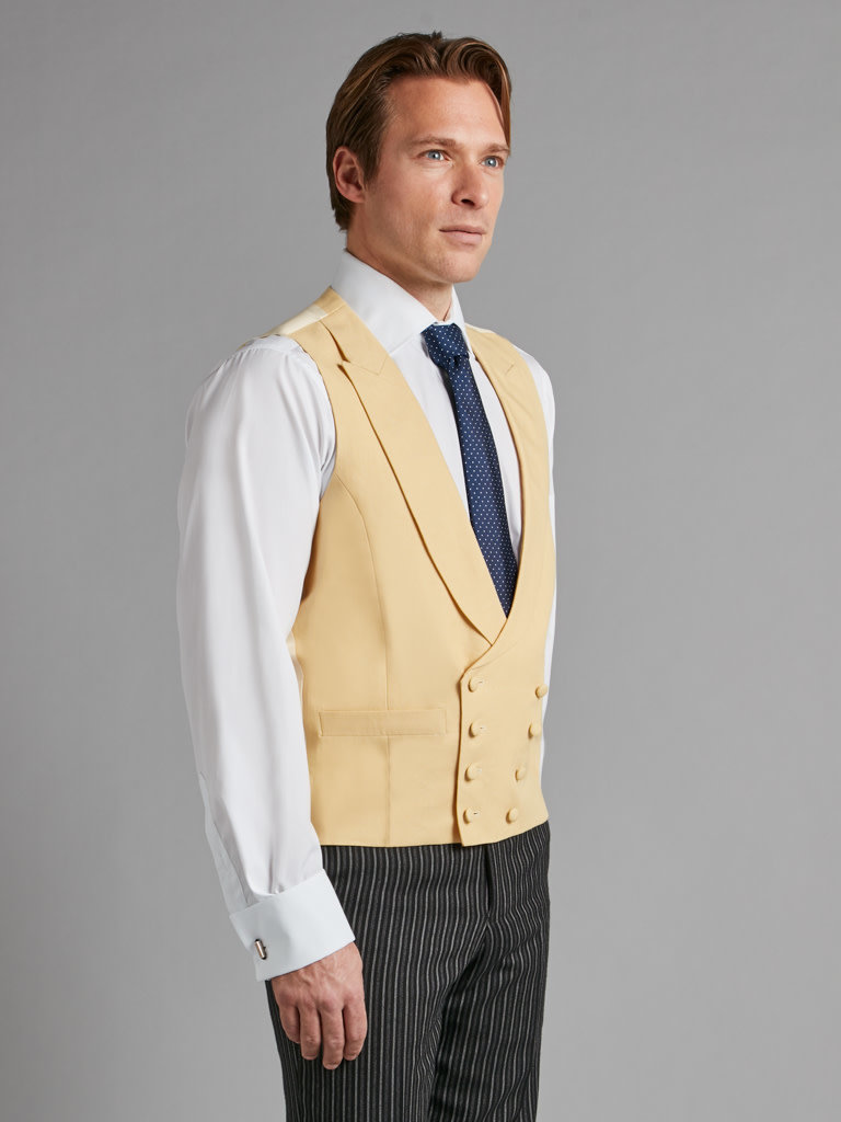 Yellow double breasted waistcoat Clearance