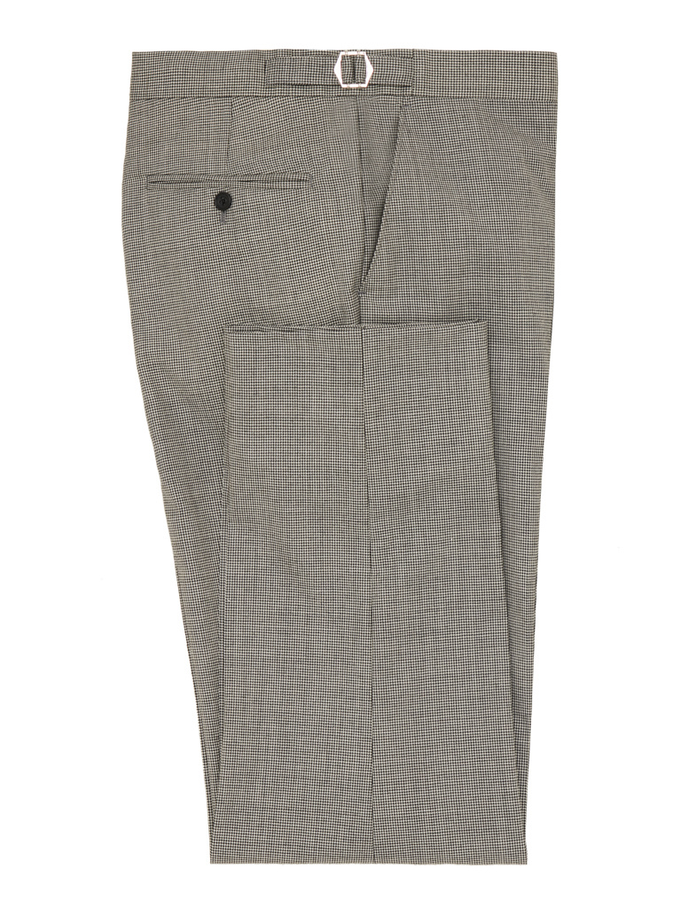 Oliver Brown Pleated Morning Trousers Houndstooth Oliver Brown