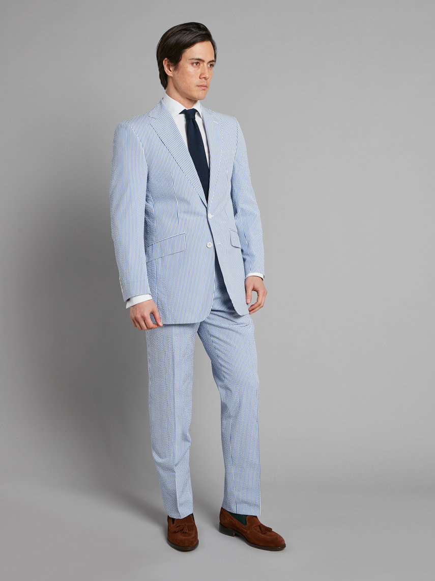 navy seersucker jacket