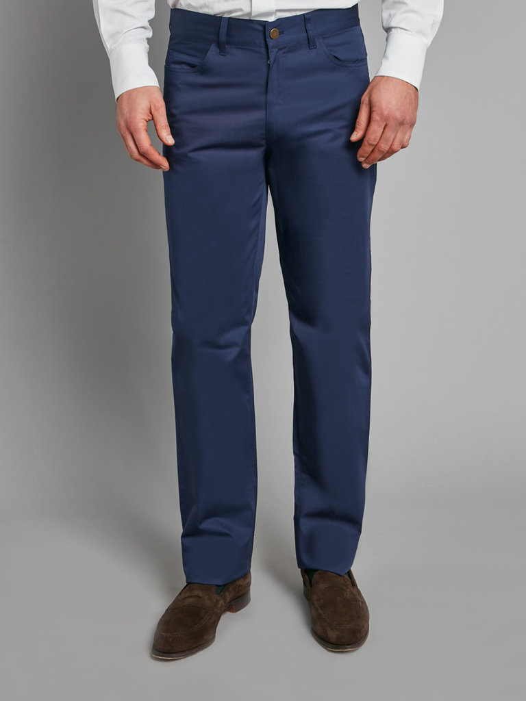 Lightweight Cotton Jeans - Navy