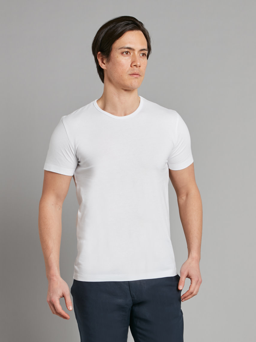 Oliver Brown Pima Cotton T-Shirt - White - Oliver Brown