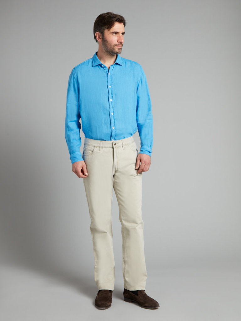 Fitted Linen Shirt - Blue Lagoon