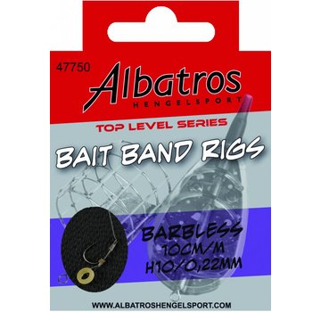 ALBATROS HENGELSPORT Toplevel Baitband Rig Medium Barbless 10cm (8stuks)