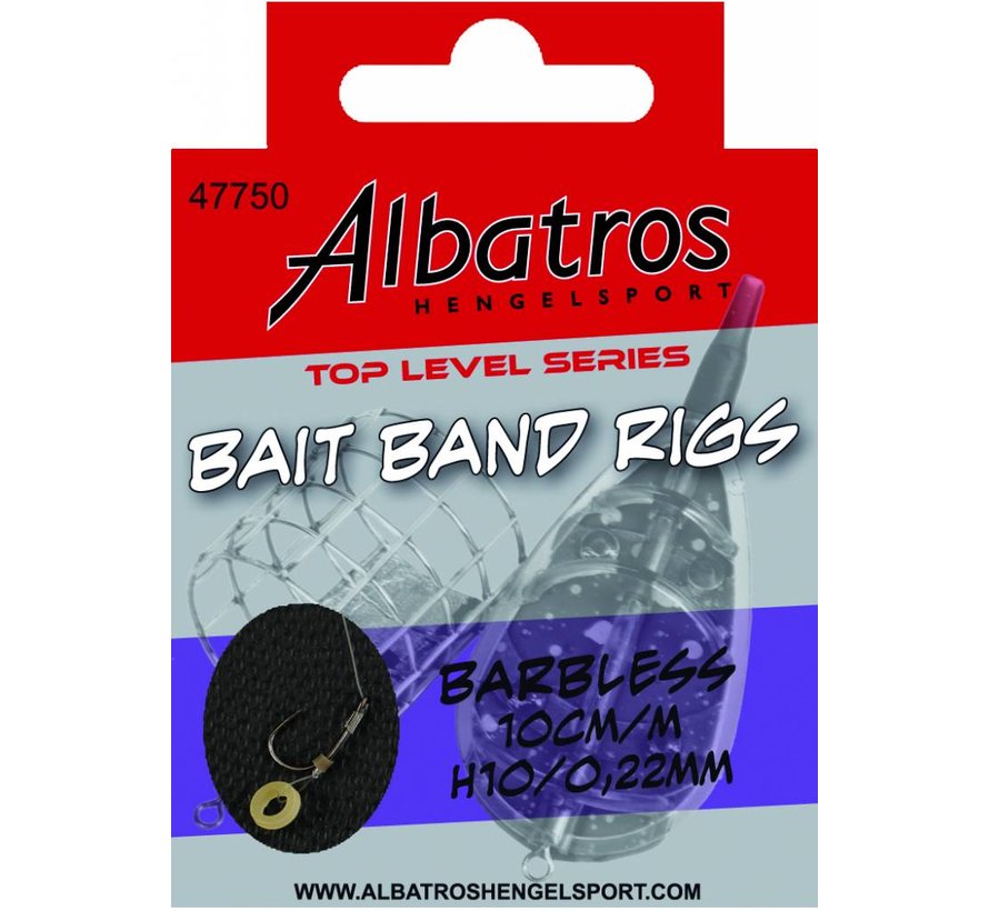 Toplevel Baitband Rig Medium Barbless 10cm (8stuks)