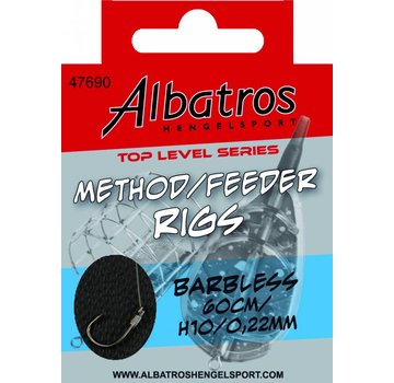 ALBATROS HENGELSPORT Toplevel Method Rig Barbless 60cm (8stuks)