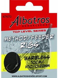 ALBATROS HENGELSPORT Toplevel Method Rig Barbless 10cm (8stuks)