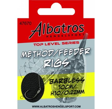 Albatros Hengelsport ALBATROS Toplevel Method Rig Barbless 10cm (8st)