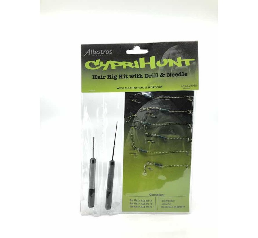 CYPRIHUNT Hair-rig Kit + Needle + Drill